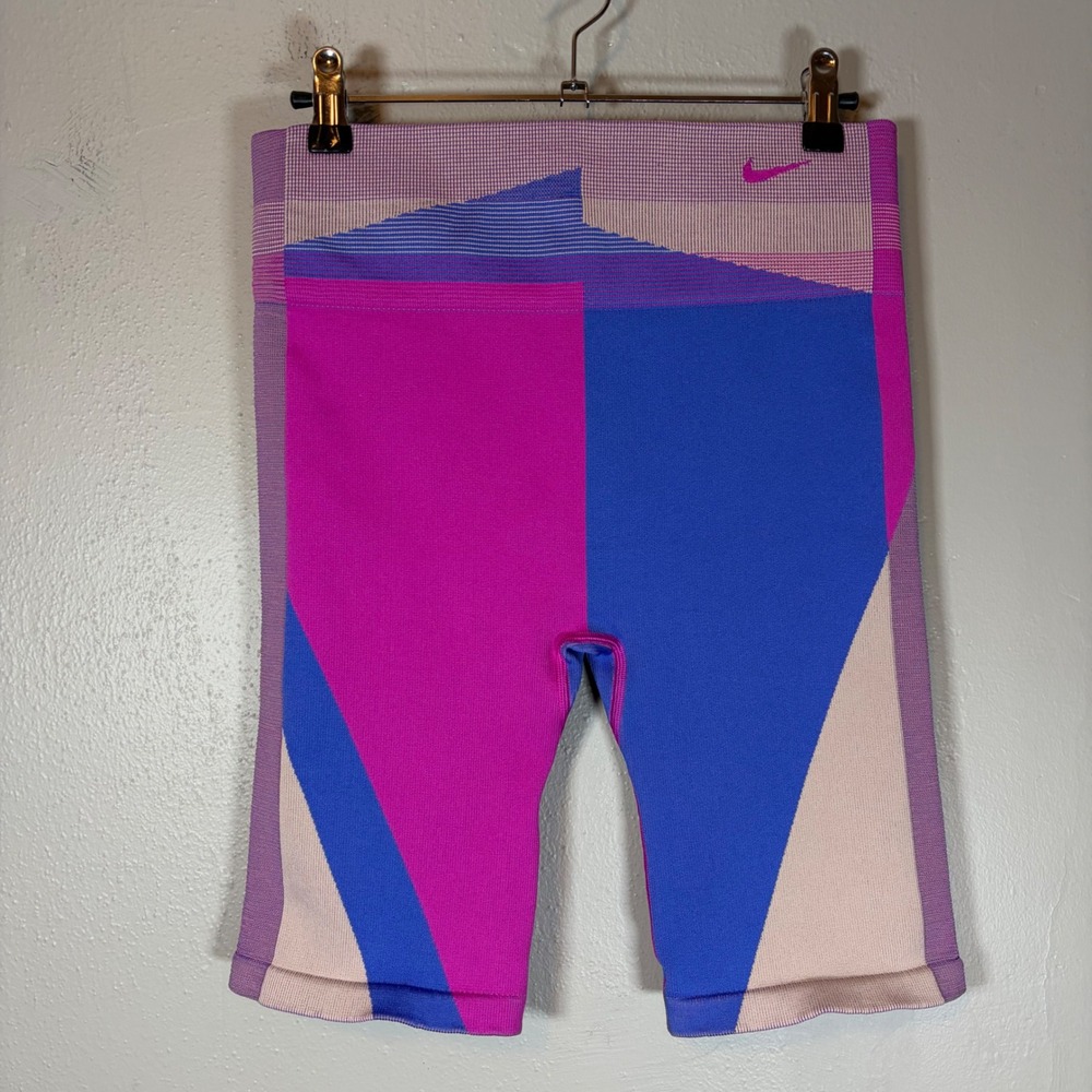 Nike Dri-FIT Womens Colorblock Biker‎ Shorts Pink Blue XL CJ5091-601